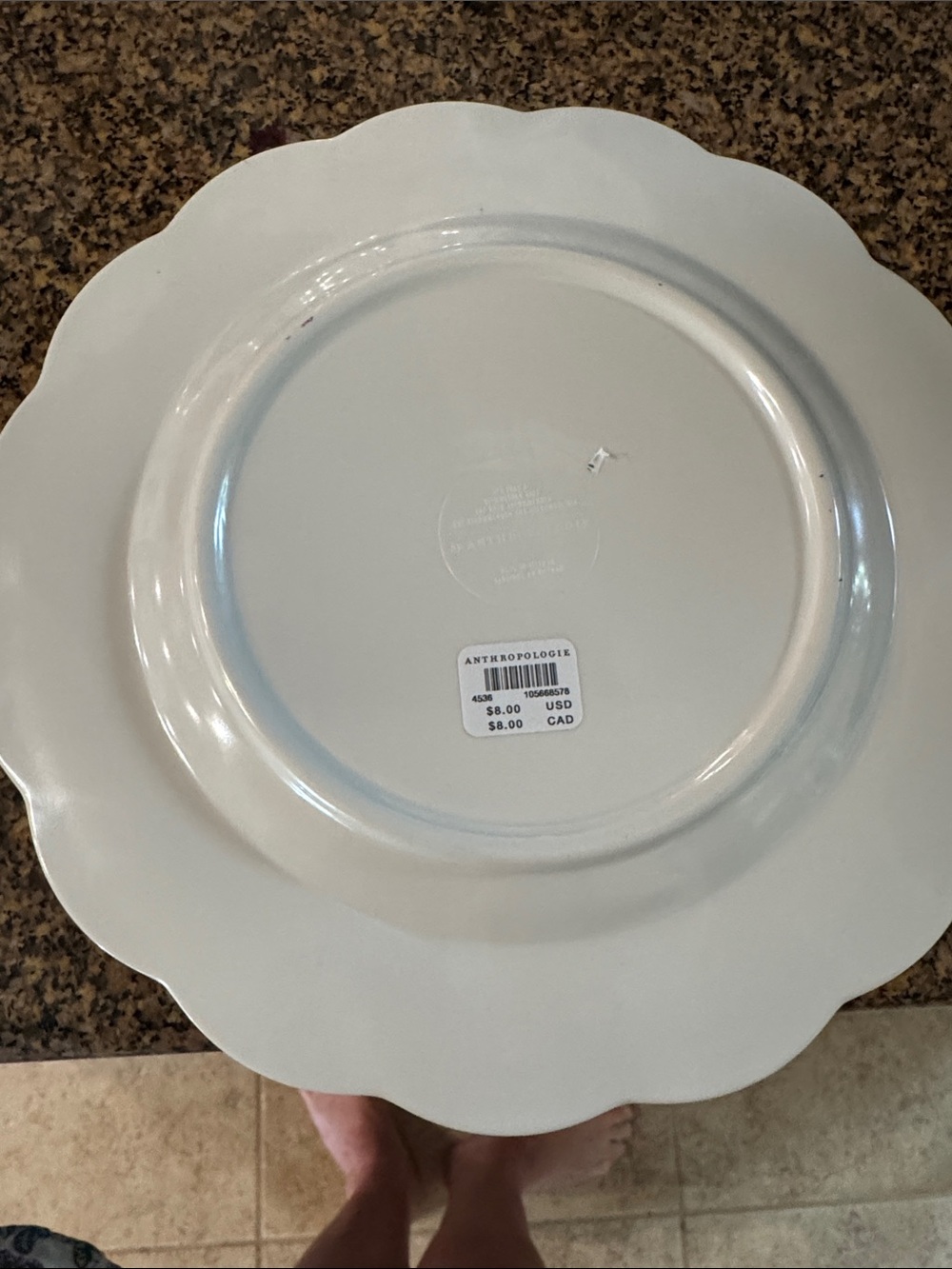 4 Anthropologie Scalloped Dessert Plates - Picture 2 of 2